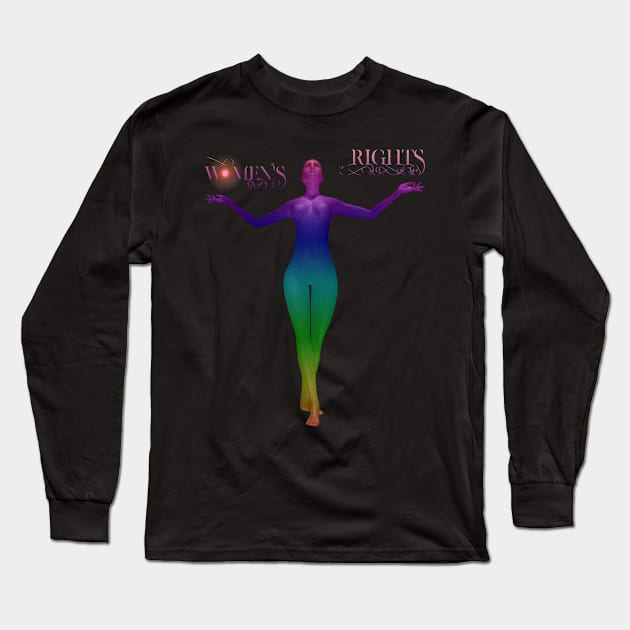 Womens Rights Rainbow Pride Long Sleeve T-Shirt by neogu